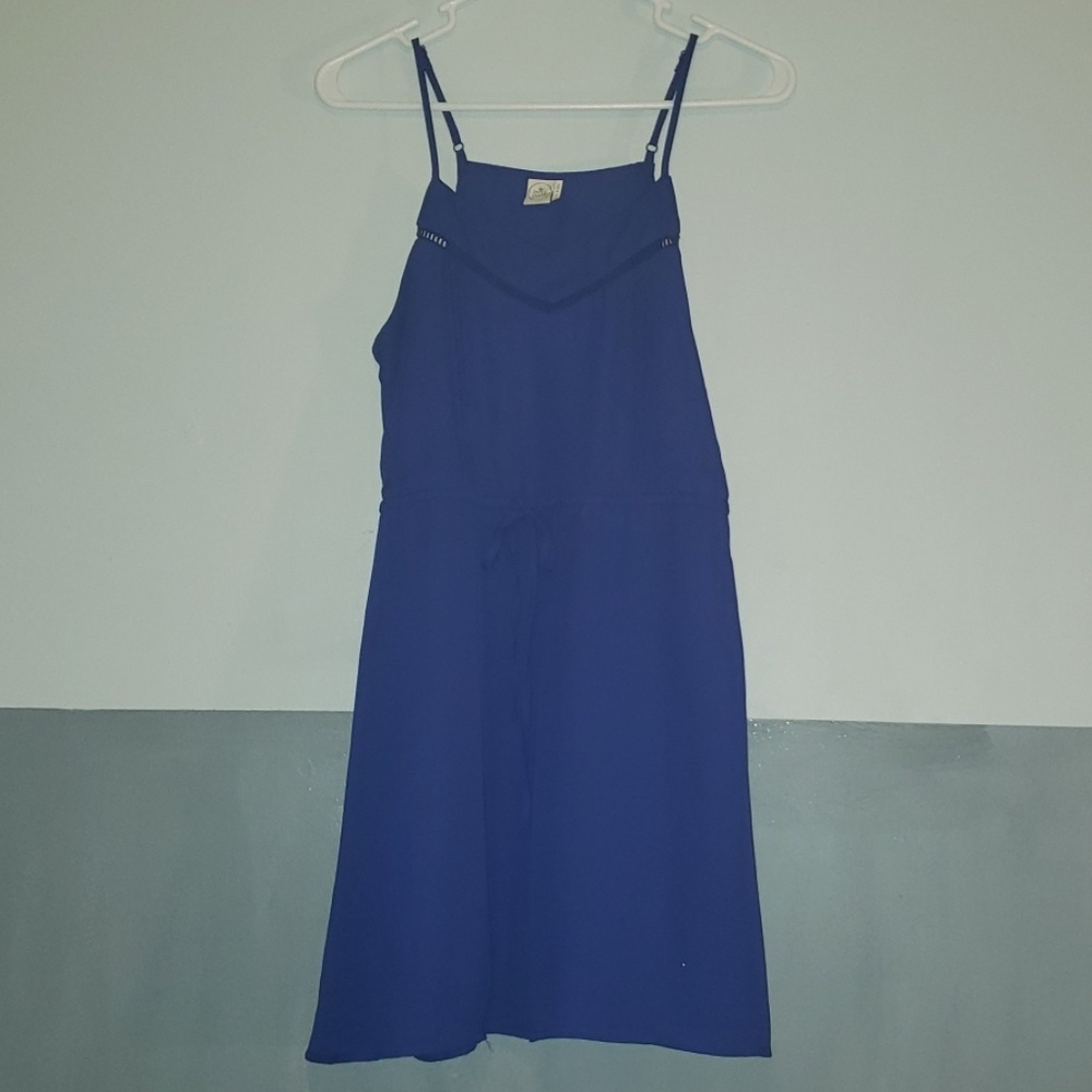 Paper Crane Tie Waist Royal Blue Sundress. S